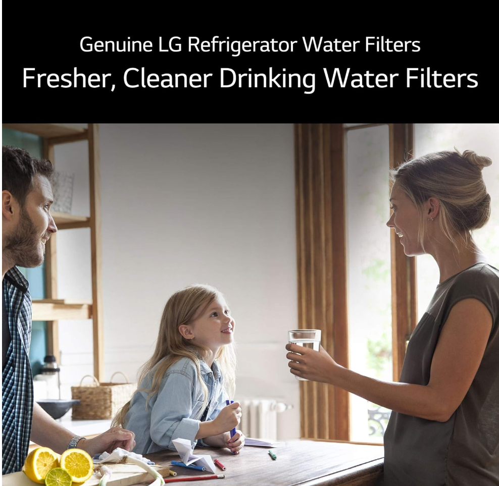 LG LT1000P - 6 Month / 200 Gallon Capacity Replacement Refrigerator Water Filter (NSF42, NSF53, and NSF401) ADQ74793501, ADQ75795105, AGF80300704, or AGF80300705 White
