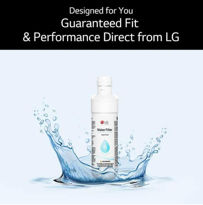 LG LT1000P - 6 Month / 200 Gallon Capacity Replacement Refrigerator Water Filter (NSF42, NSF53, and NSF401) ADQ74793501, ADQ75795105, AGF80300704, or AGF80300705 White