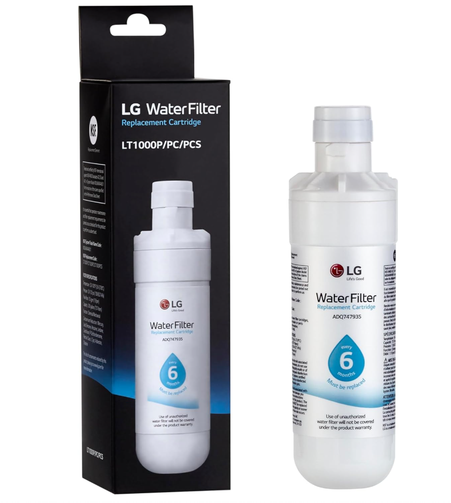 LG LT1000P - 6 Month / 200 Gallon Capacity Replacement Refrigerator Water Filter (NSF42, NSF53, and NSF401) ADQ74793501, ADQ75795105, AGF80300704, or AGF80300705 White